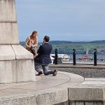 Glasgow Mustang Chauffeur Hire wedding proposal