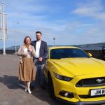 Glasgow Mustang Chauffeur Hire wedding proposal