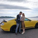 Glasgow Mustang Chauffeur Hire wedding proposal