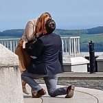 Glasgow Mustang Chauffeur Hire wedding proposal
