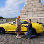Glasgow Mustang Chauffeur Hire wedding proposal