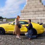 Glasgow Mustang Chauffeur Hire wedding proposal